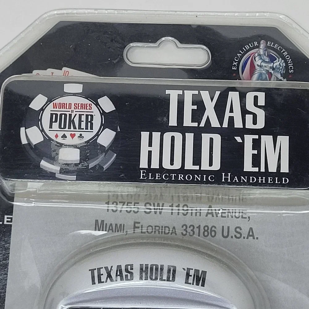 Vintage Texas Hold Em‎ Poker Handheld Excalibur World Series Electronic Game